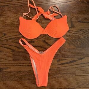 Vibrant Orange Bikini Set